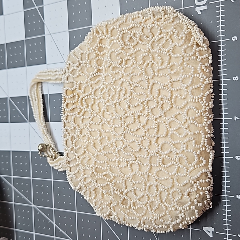 Vintage evening bag handmade from Bulgaria with mirror - Picture 12 of 12